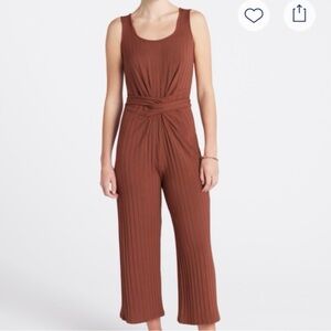 NWT Amour Vert Rust Twist Front Sleeveless Jumpsuit